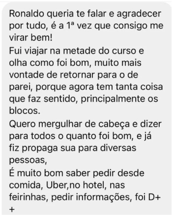 Depoimento de aluno 12