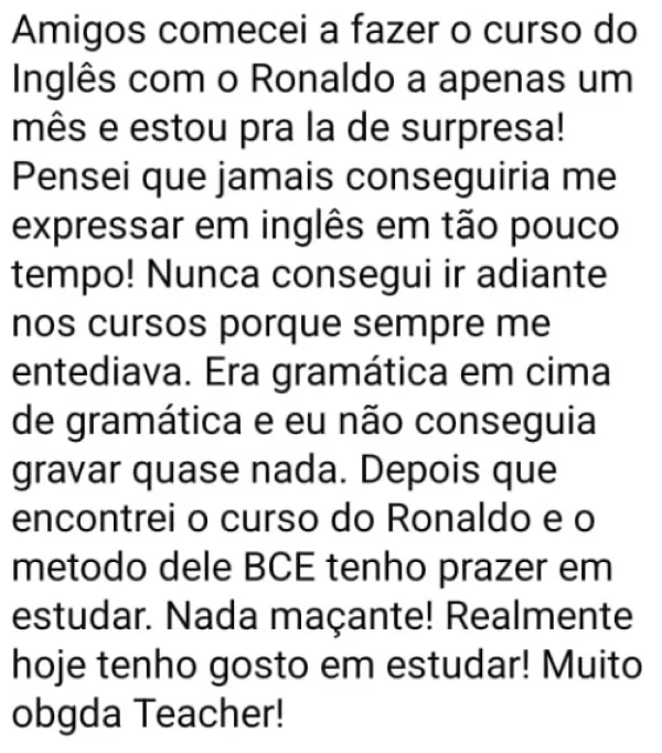 Depoimento de aluno 15