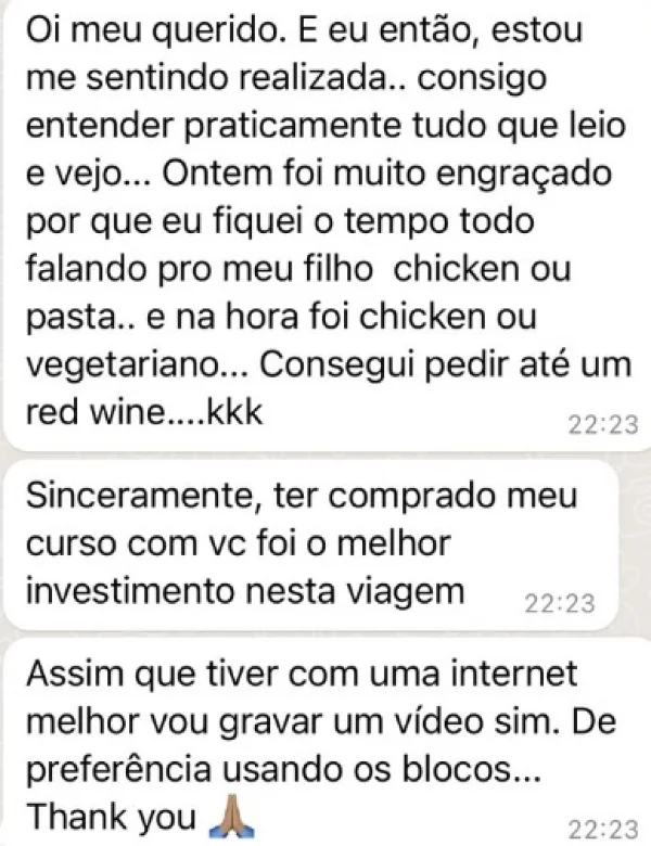 Depoimento de aluno 18