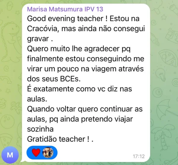 Depoimento de aluno 5